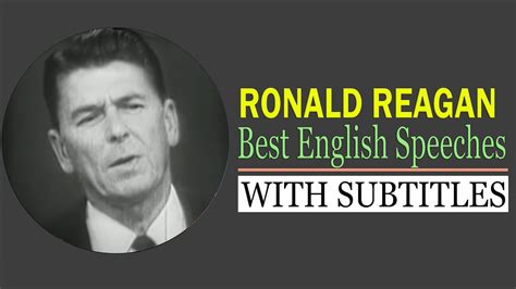 Speech In English Reagan Youtube
